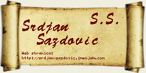 Srđan Sazdović vizit kartica